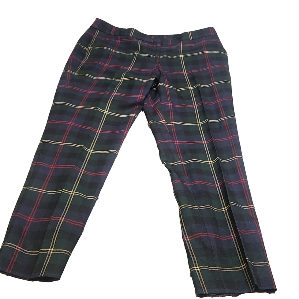 Beautiful Talbots plaid ankle trousers, fully lined (with pockets), size 6P,.